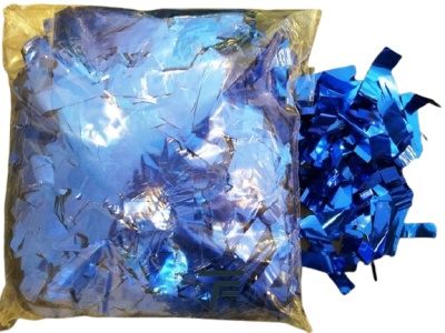 Сини конфети, фолио, 1кг, правоъгълни