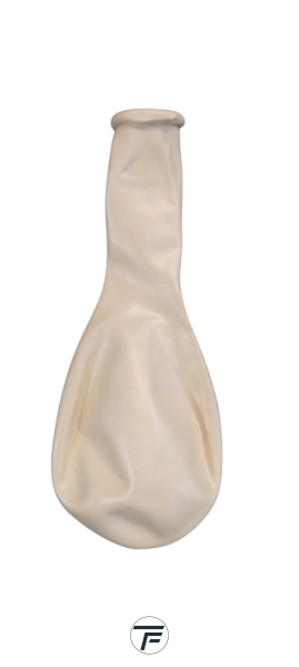 Малки кръгли балони металик ROCCA - Бял металик / Metal White, 13см, 100бр., AM50 62