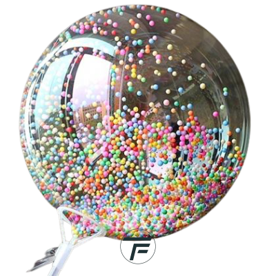 Прозрачен бъбъл/ бобо/ bubble/ bobo балон, 18"