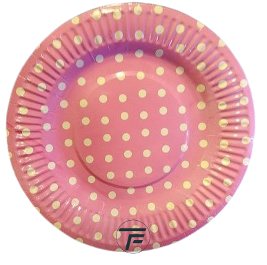 Чинийки 7'' , жълти на бели точки