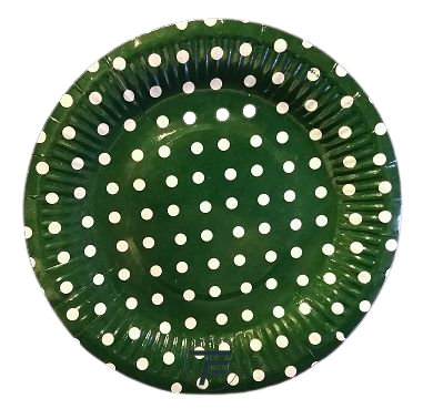 Чинийки 7'' , жълти на бели точки