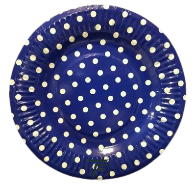 Чинийки 7'' , жълти на бели точки
