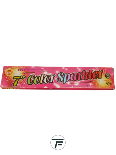 Бенгалски огън  7инча, Color Sparkler, кутийка с 6 пръчици