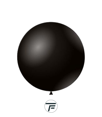 Балон пастел  ROCCA - Черно / Black,  38см, 1 бр., G150 15