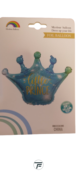 Балон фолио корона Little PRINCE,  синя