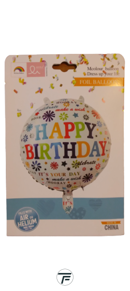 Балон фолио кръгъл 18инча Happy Birthday - It's your day